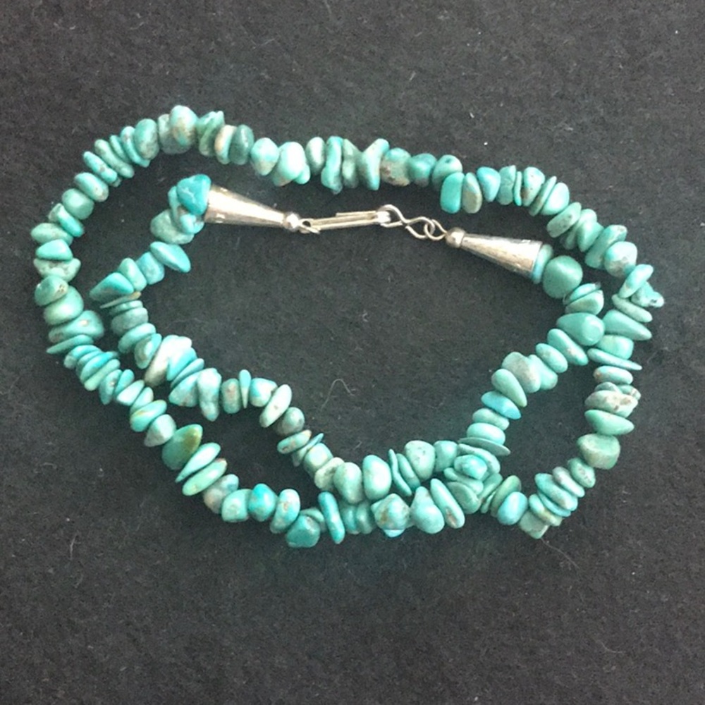 Turquoise wrap bracelet/17” choker